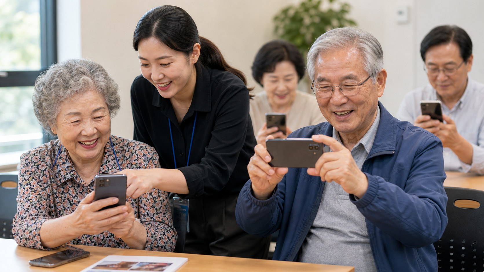 카메라와 미디어 활용 교육 장면